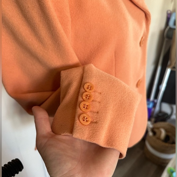 Harve Benard Holtan Orange Creamsicle Blazer Wool Size 8 - Picture 5 of 9